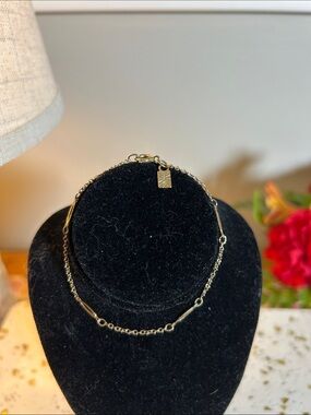 Vintage Emmons Gold-toned Chain Station Bracelet - 7”
